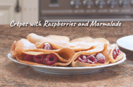 Crêpes with Raspberries and Marmalade